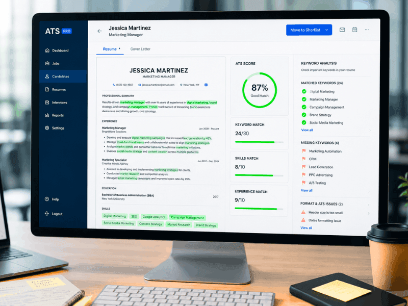 AI Resume Builder ATS Score and Keyword Analysis 2026.