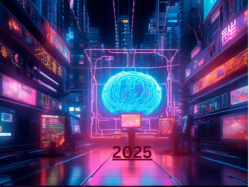 Neon-lit visualization of AI Statistics Problem Solver analyzing big data in 2025
