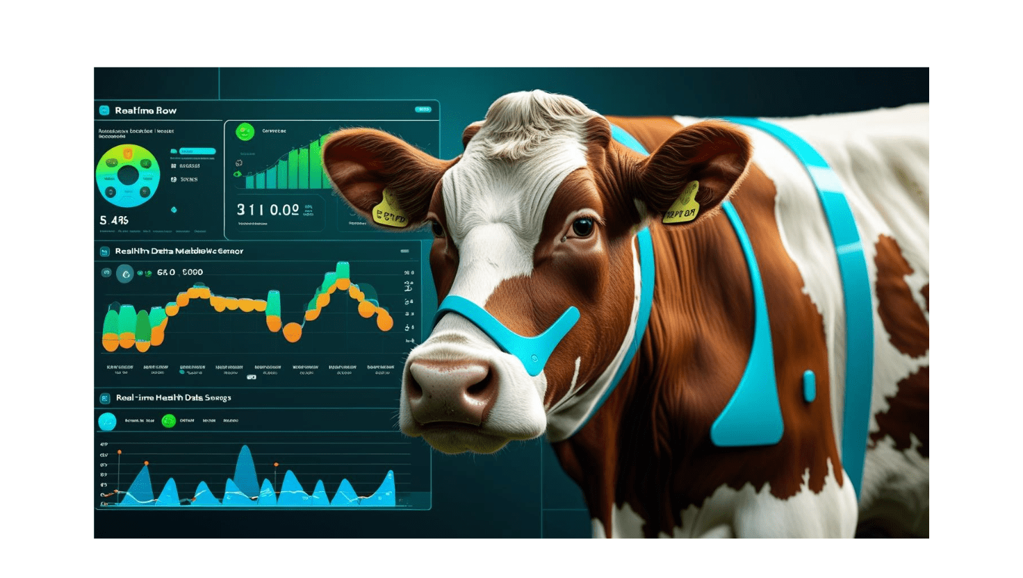 AI Training for Cattle with smart wearable sensor and real-time health data dashboard
