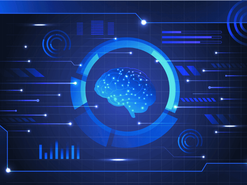 Futuristic brain interface symbolizing AI course online free