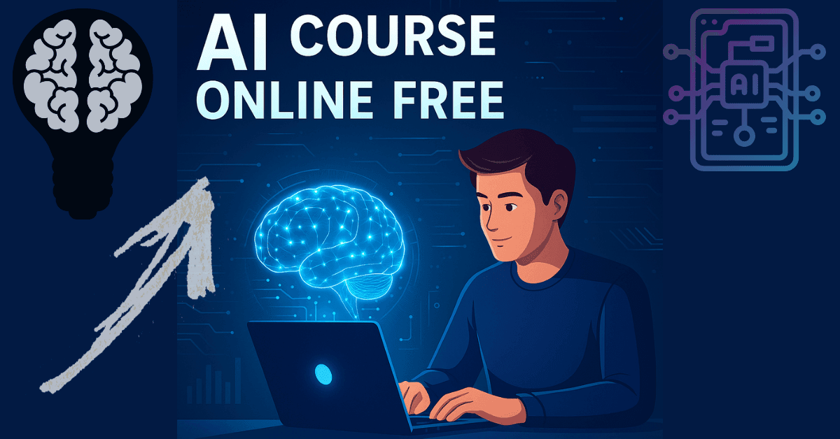 Best AI Course Online Free to Learn in 2025 1 Featured image showing AI course online free learning concept with futuristic design