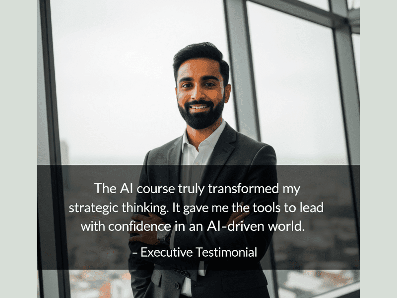 Executive testimonial for best AI course for business leaders