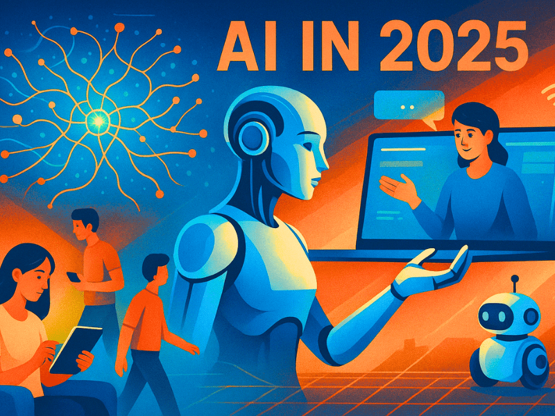 Best AI Courses for Beginners (Free & Paid) in 2025 1 Best AI Courses for Beginners 2025 - Futuristic AI Illustration
