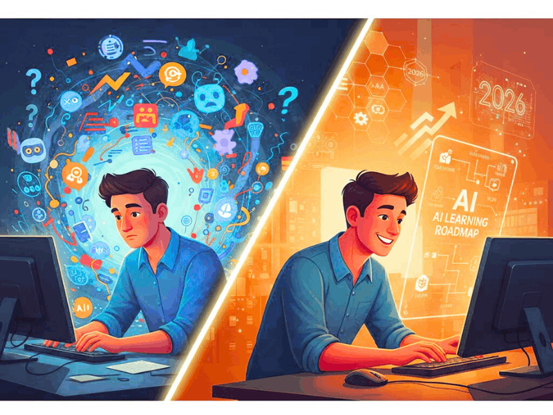Best AI courses for beginners: Confused learner to confident 2026 AI roadmap.