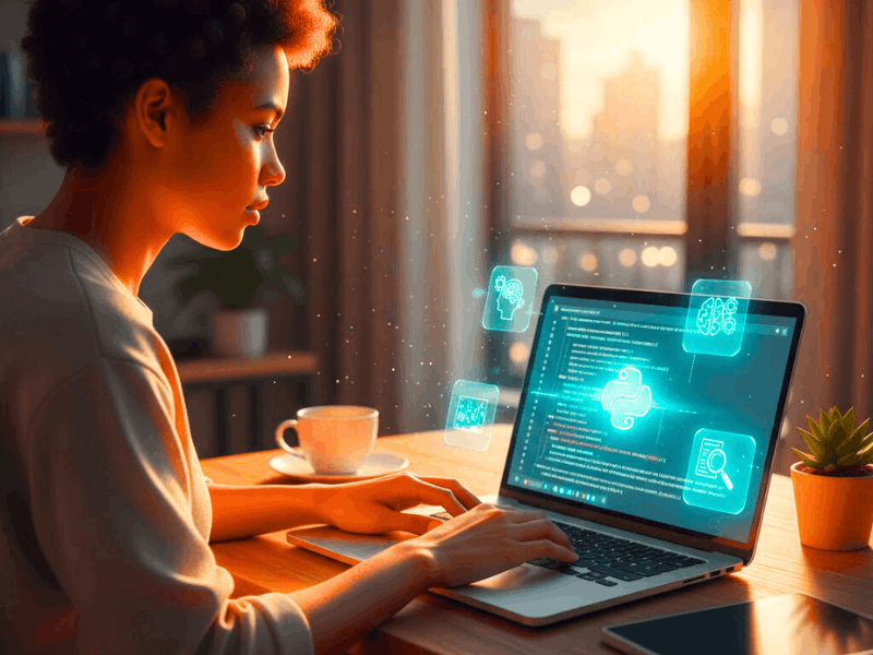 Best AI courses: Beginner coding Python AI project inspirationally.