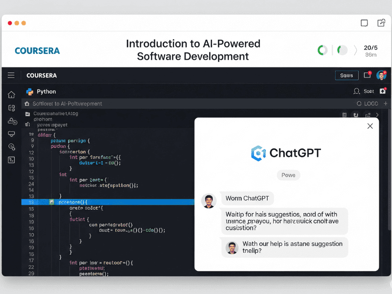 Coursera ChatGPT prompt AI course interface for developers