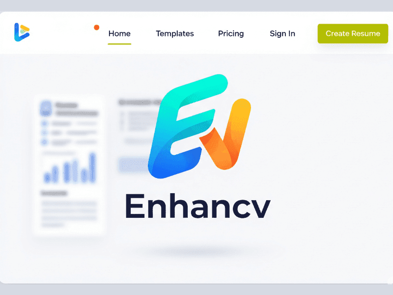 Enhancv interface showcasing modern resume templates and AI writing assistant, listed among the best free resume builder AI solutions.