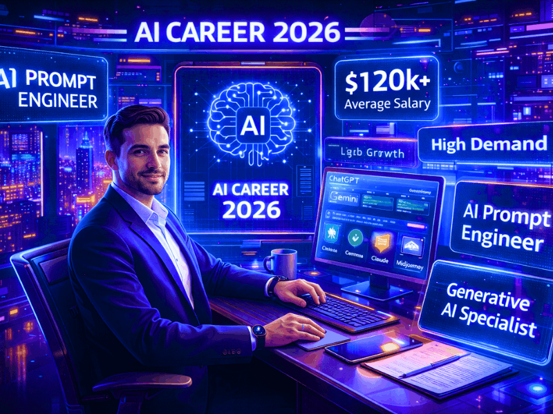 AI Prompt Writing Course: 7 Proven Ways to Succeed 5 AI Prompt Writing Course Jobs 2026 - Prompt Engineer Salary $120k+ Career Image.