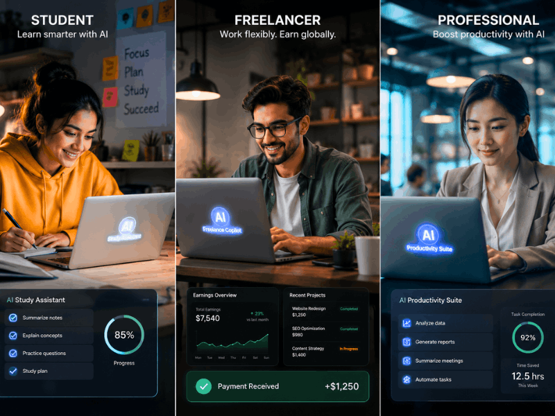Prompt AI Course - How Students Freelancers and Professionals Benefit from AI.