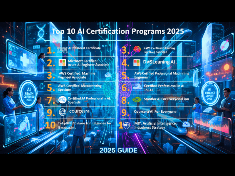 Which AI Certification is Best 2025 Guide, Top 10 AI Certifications with IBM, Microsoft, AWS list, focus keywords: which AI certification is best, 2025 guide
