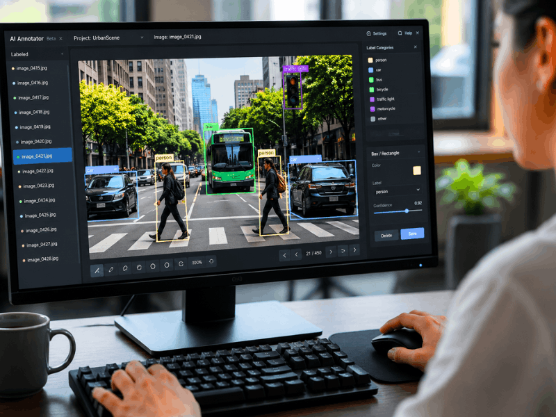 Teach the Machines & Get Paid: The Ultimate Guide to AI Data Training Jobs (2026) 3 AI Data Training Jobs - Data annotation specialist labeling objects with bounding boxes.