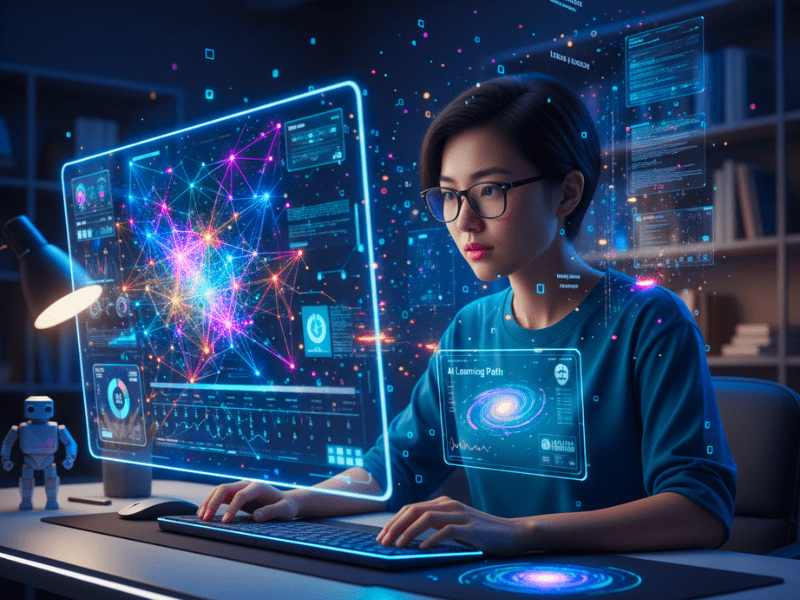 Best Free Courses on AI for Beginners - Motivational AI Learning with Futuristic Tools