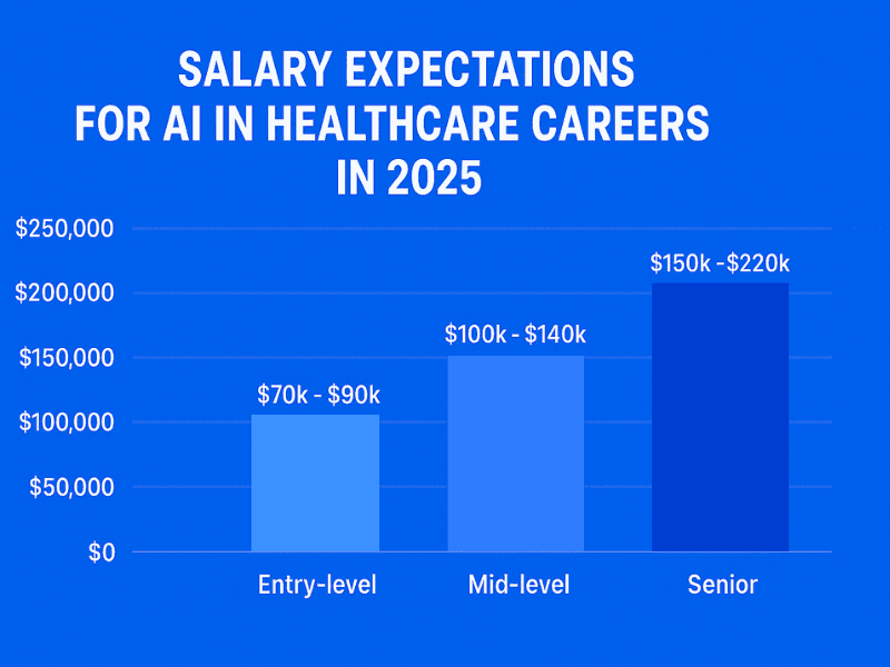 Best AI in Healthcare Courses 2025 - Salary chart and AI-driven healthcare career growth.
