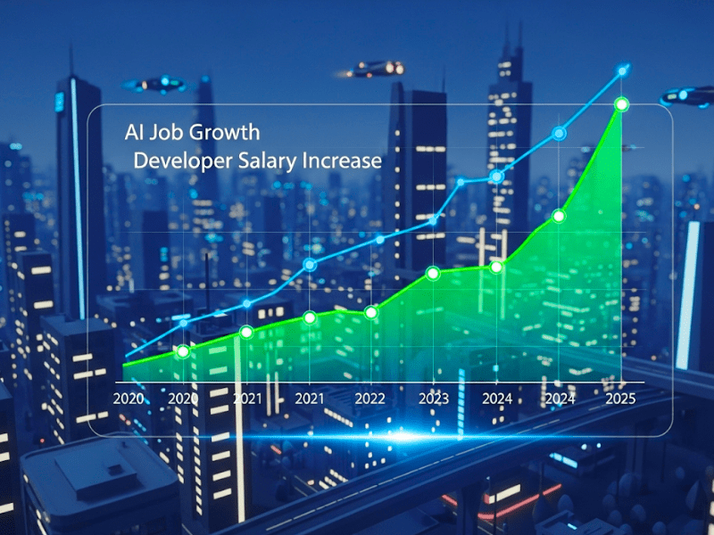 AI job growth and developer salary increase chart 2025