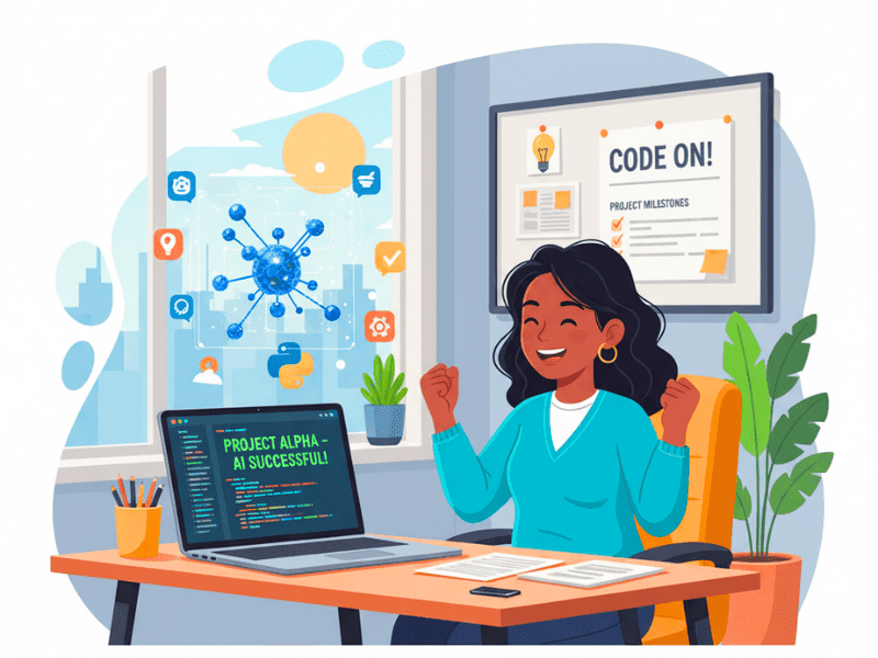 AI Python course free coding success motivation