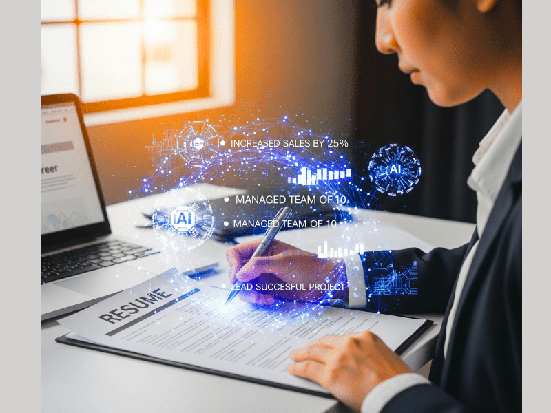 Resume AI Generator Free editing with highlights, career tips, 2025 job success