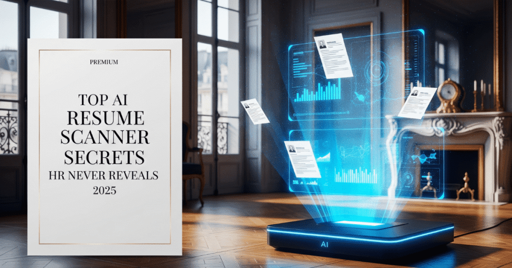 Top AI Resume Scanner Secrets HR Never Reveals 2025 – futuristic resume scanning technology with digital resumes and HR secrets revealed