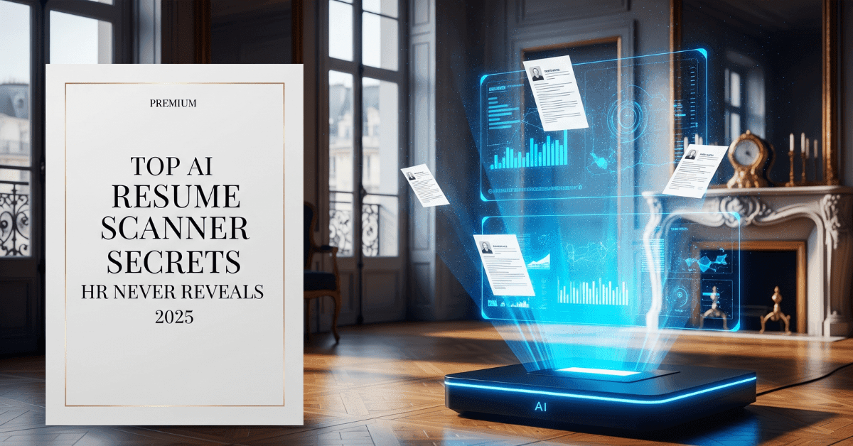 Top AI Resume Scanner Secrets HR Never Reveals 2025 – futuristic resume scanning technology with digital resumes and HR secrets revealed