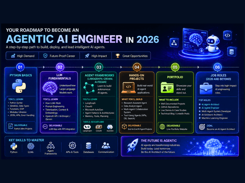 How Agentic AI certification courses work - Agentic AI Engineer Roadmap 2026.