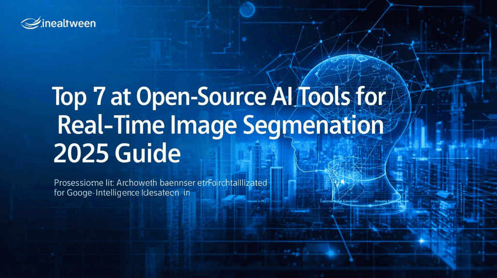 Futuristic AI dashboard visualizing real-time image segmentation using open-source tools like YOLO, U-Net, and SAM — representing the Best Open-Source AI Tools for Real-Time Image Segmentation in 2025.