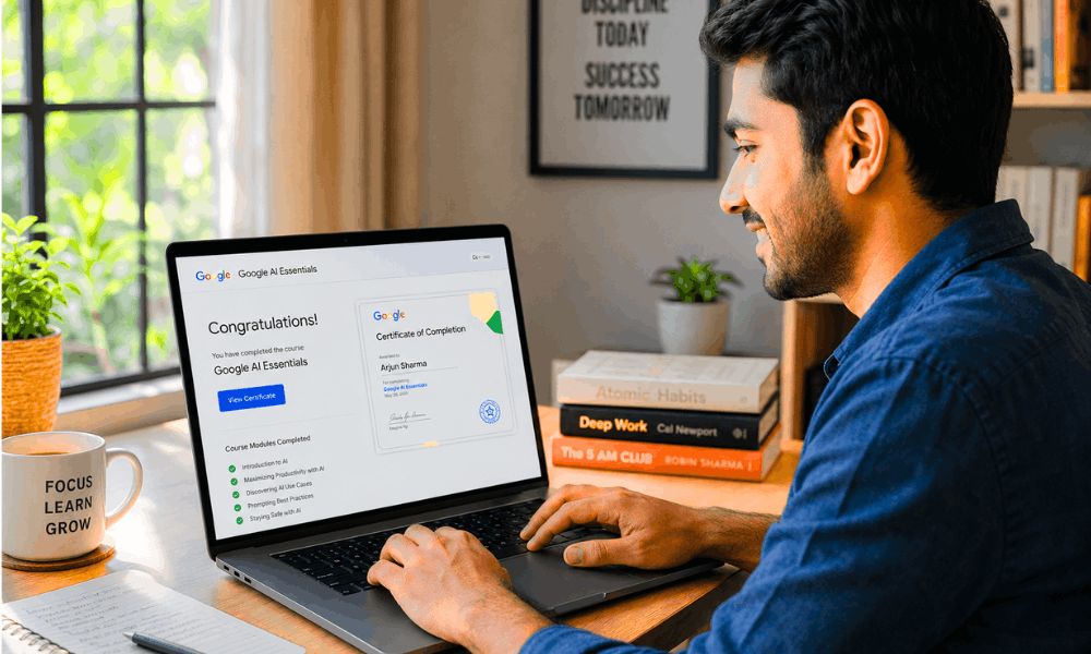 How to Track New Free AI Courses for Beginners (2026 Guide) 5 Google AI Essentials free certificate for beginners 2026.