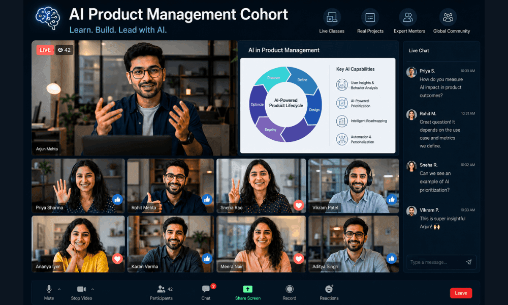 Top AI Courses for Product Managers in 2026 (No Coding Required) 3 AI Product Management Certification - Product School live cohort class.
