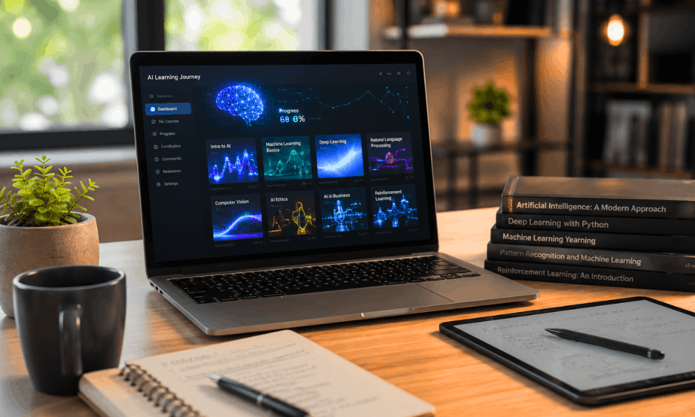 Free AI Course for Beginners No Coding – online AI courses and learning dashboard.