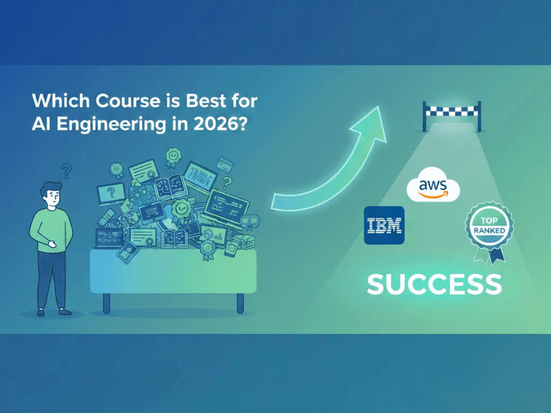 Which Course Is Best for AI Engineering? Truth Exposed 2026 1 Infographic: Which course is best for AI engineering in 2026 β from course overload to success with top certifications like IBM and AWS.