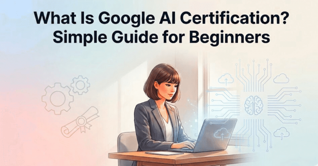 What is Google AI Certification simple guide for beginners with modern AI visuals