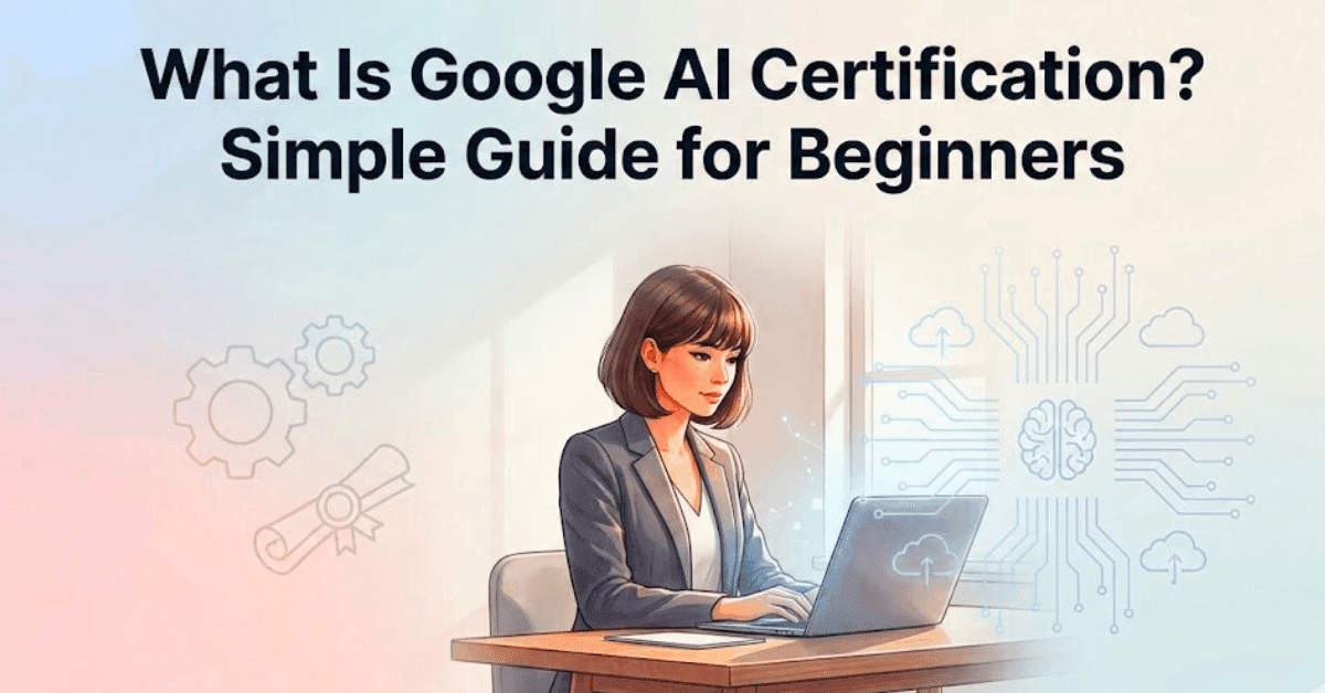 What is Google AI Certification simple guide for beginners with modern AI visuals