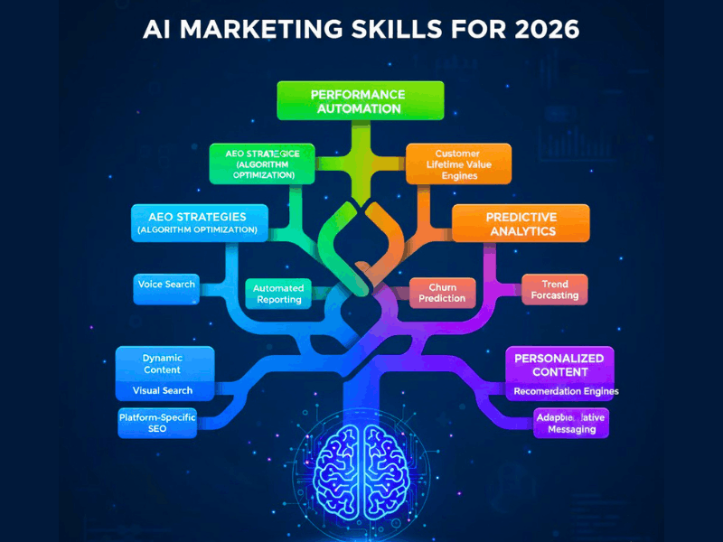Digital Marketing AI Course Free With Certificate (2026) — 7 Best Platforms To Join Today 5 AI marketing skills tree for 2026: AEO, performance automation, predictive analytics, personalized content – key skills in digital marketing AI course free with certificate.