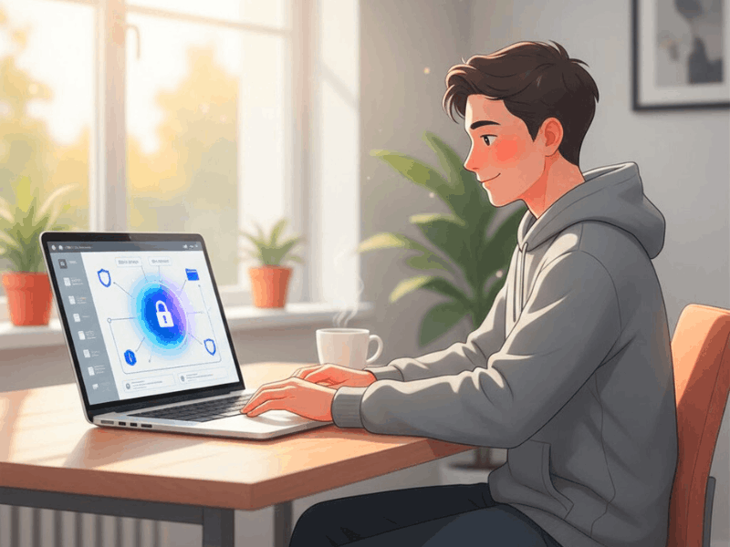 Happy user running local self-hosted Clawdbot AI with privacy focus – Clawdbot AI Download and benefits.