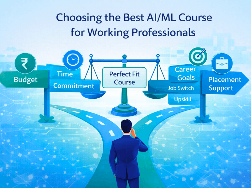 Best AI & ML Courses in India for Working Professionals (2026 Guide): Compare Fees & ROI 6 Best AI & ML Courses in India for Working Professionals - How to Choose the Right Course.