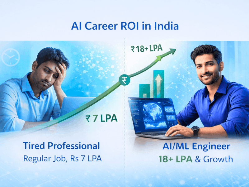 Best AI & ML Courses in India for Working Professionals (2026 Guide): Compare Fees & ROI 4 Best AI & ML Courses in India for Working Professionals - Career ROI and Salary Growth.