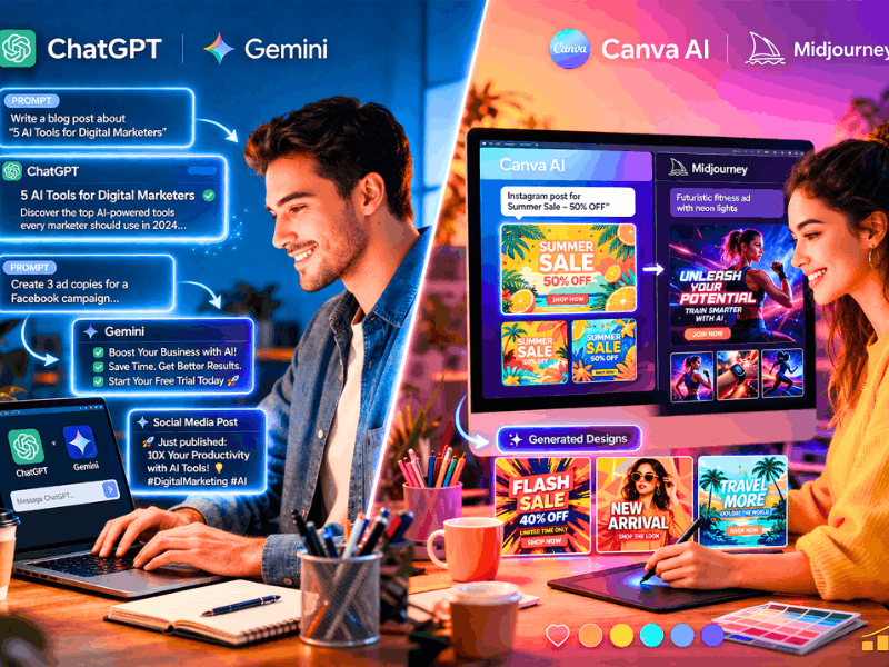 7 Best Free AI Courses for Digital Marketers with Certificates (Updated 2026) 5 Where can I find free AI courses for digital marketers with certificates - ChatGPT Gemini Canva AI Midjourney for content and ad creatives.