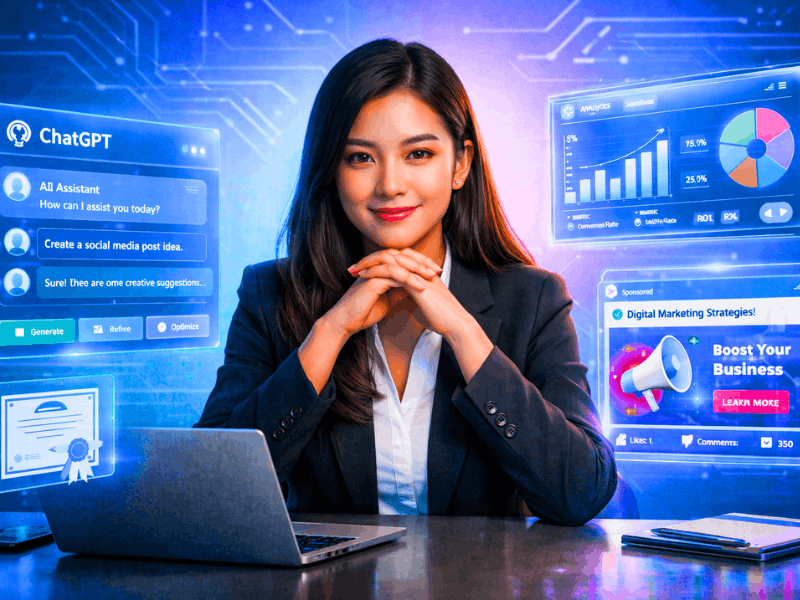 7 Best Free AI Courses for Digital Marketers with Certificates (Updated 2026) 2 Where can I find free AI courses for digital marketers with certificates - AI powered digital marketing workspace.