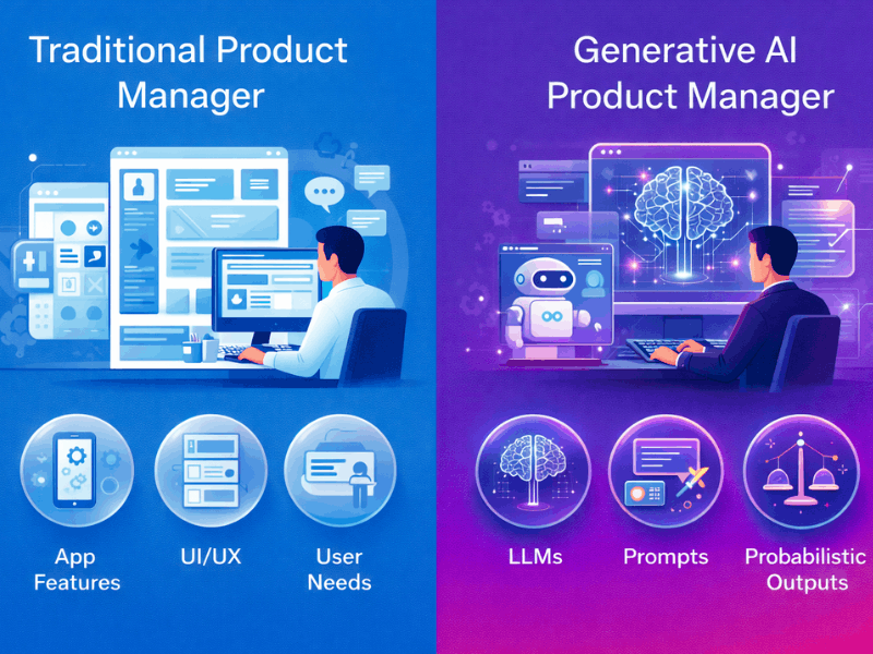 Generative AI Product Manager vs Traditional PM Differences - How to Become an AI Product Manager Reddit 2026.