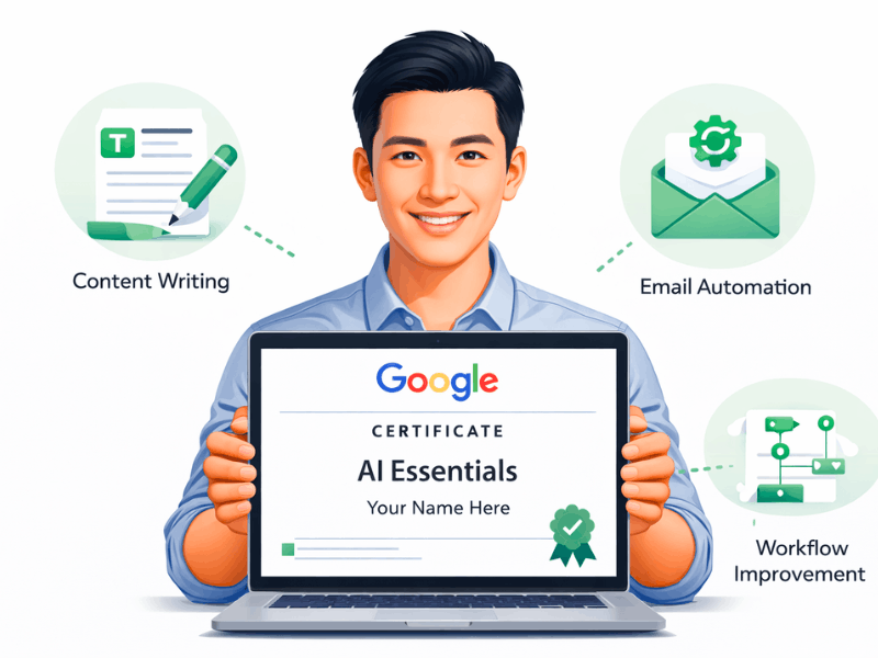 7 Best Free AI Courses for Digital Marketers with Certificates (Updated 2026) 3 Where can I find free AI courses for digital marketers with certificates - Google AI Essentials Certification.