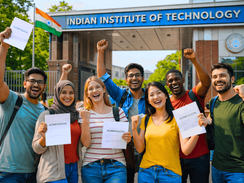 IIT AI Course Fees for International Students 2026: Complete Cost, Admission & Scholarship Guide 4 Admission process for international students in IIT - diverse students celebrating admission 2026.