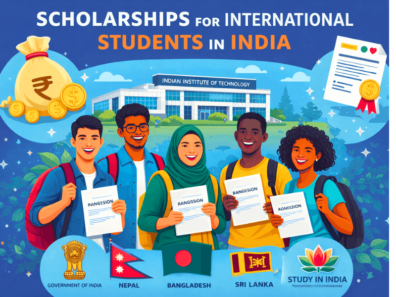 IIT AI Course Fees for International Students 2026: Complete Cost, Admission & Scholarship Guide 5 Scholarships for international students in IIT India - diverse students with Study in India program 2026.