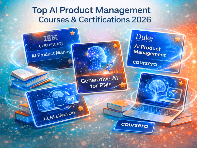 Top AI Product Management Courses 2026 - IBM, Duke, Generative AI for PMs Certifications.