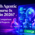Which agentic AI course is best in 2026 featuring futuristic AI agents collaborating on workflow automation dashboard.