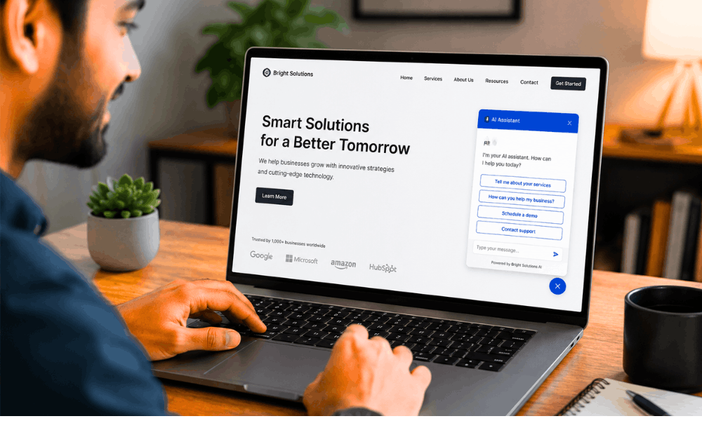 How to build your first AI agent for free without coding - deployed AI chat widget.