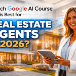 Which Google AI course is best for real estate agents in 2026, professional realtor using AI tools in modern home, Google AI for Real Estate Agents 2026, AI-driven lead generation, predictive market analytics, smart property marketing with AI.