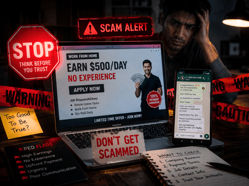 Are AI Prompt Jobs Scams? Red Flags of Fake AI Job Offers and Scams.