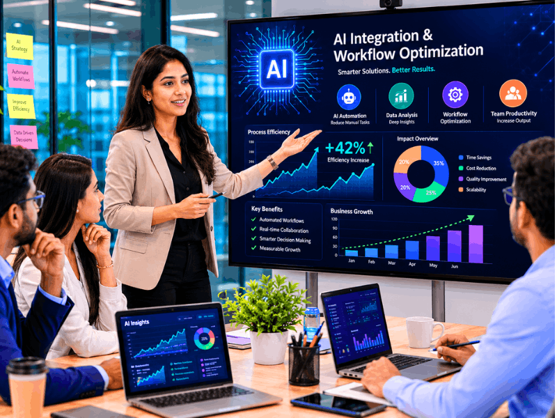 Career growth presentation showcasing workflow optimization skills learned from google prompt engineering course free with certificate.