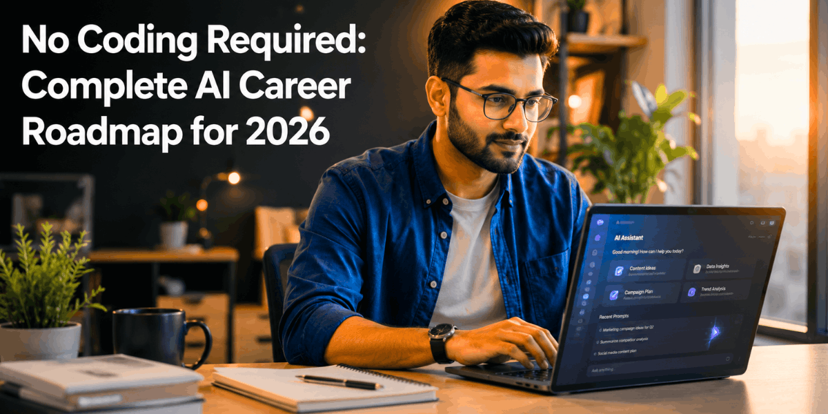 No Coding Required: Complete AI Career Roadmap for 2026 1 AI career roadmap for non technical professionals — no-code AI career guide 2026.